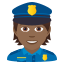 Police officer: medium-dark skin tone :police_officer_tone4: 👮🏾
