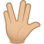 Vulcan salute: medium-light skin tone :vulcan_tone2: 🖖🏼