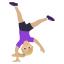 Woman cartwheeling: medium-light skin tone :woman_cartwheeling_tone2: ๐คธ๐ผโโ๏ธ