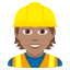 Construction worker: medium skin tone :construction_worker_tone3: 👷🏽
