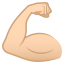 Sıkılmış pazılar: açık ten rengi :muscle_tone1: 💪🏻
