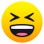 Grinsendes Gesicht mit zusammengekniffenen Augen :laughing: 😆