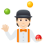Person juggling: light skin tone :person_juggling_tone1: 🤹🏻