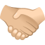 Handshake: medium-light skin tone, light skin tone :handshake_tone2_tone1: 🫱🏼🫲🏻