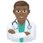 Man health worker: medium-dark skin tone :man_health_worker_tone4: 👨🏾⚕️