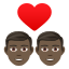 👨🏿‍❤️‍👨🏿
