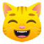 Grinning cat with smiling eyes :smile_cat: 😸