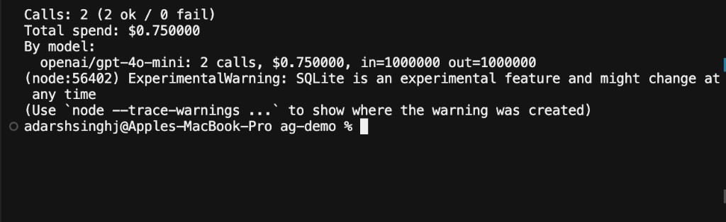 agent-guard log --summary output