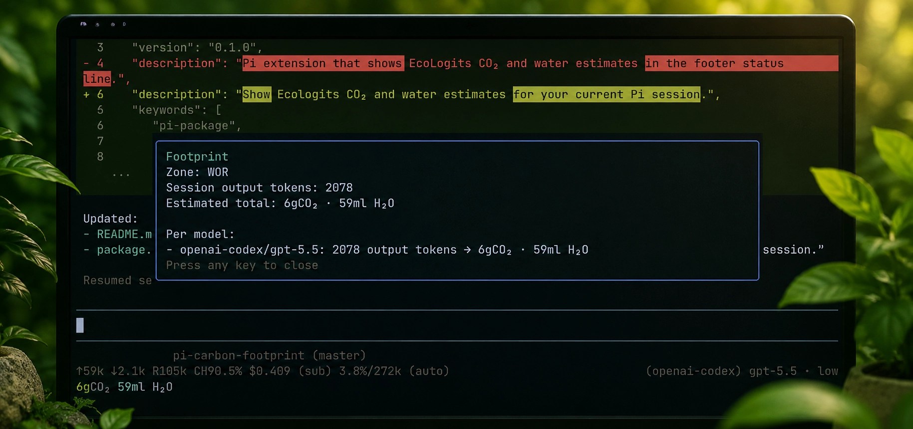 pi-carbon-footprint screenshot