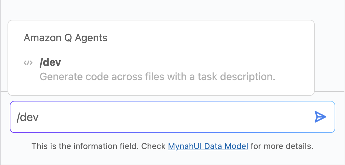 Prompt input text