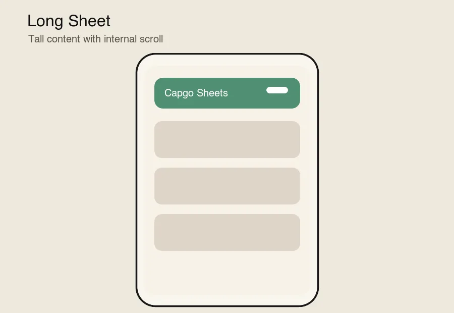Long Sheet demo