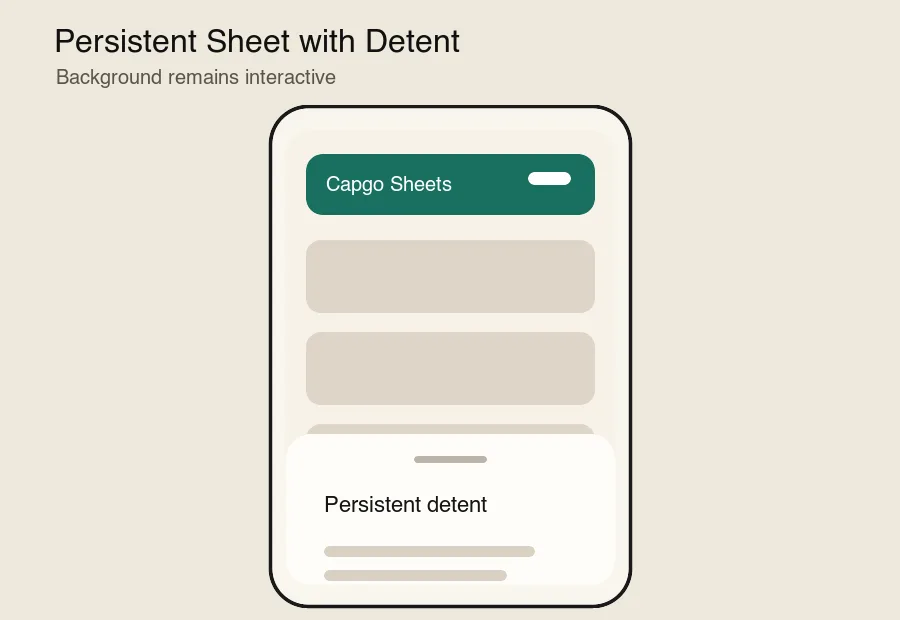 Persistent Sheet with Detent demo