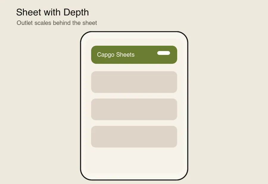 Sheet with Depth demo