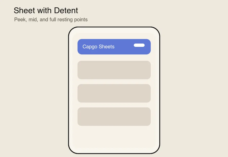 Sheet with Detent demo