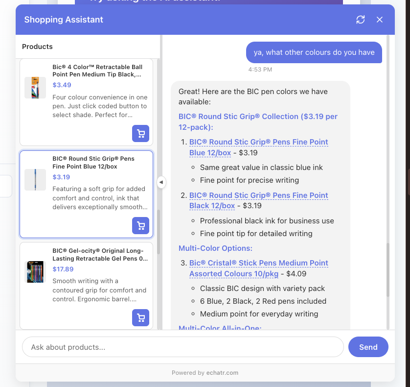 Shopping Assistant Demo