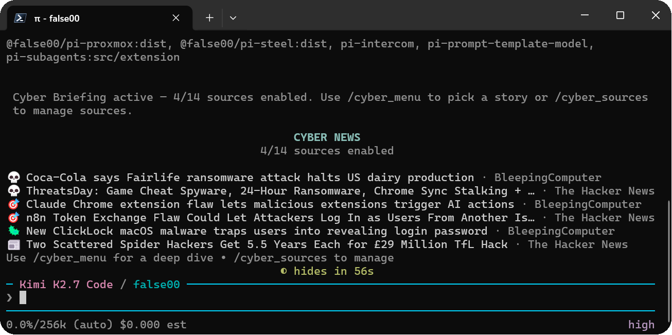 Cyber News widget preview
