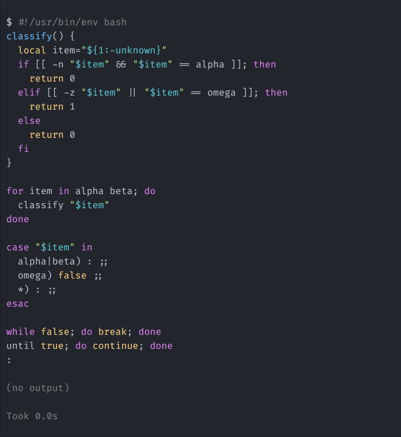 A syntax-highlighted Bash tool call in Pi