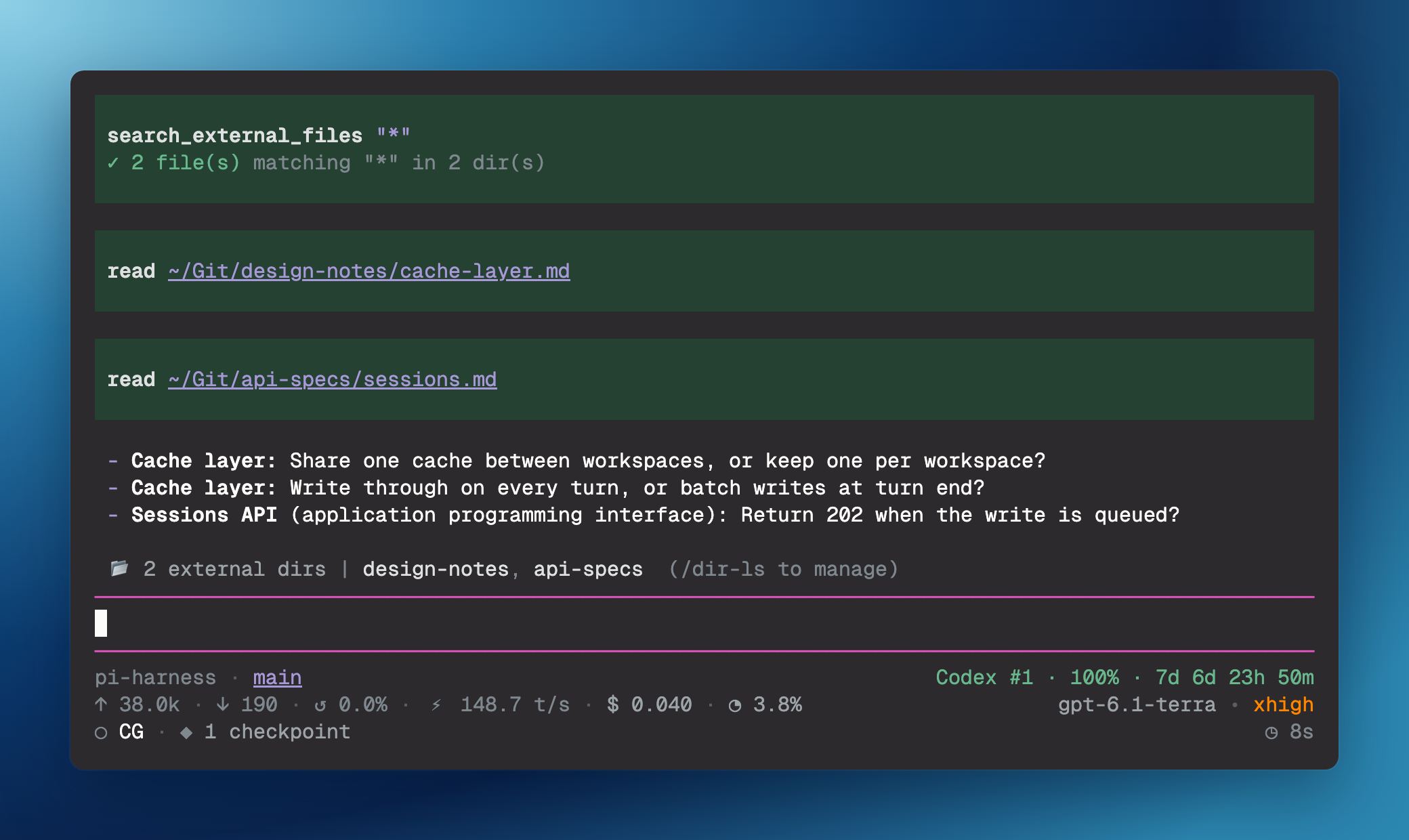 Pi using added external directories by name