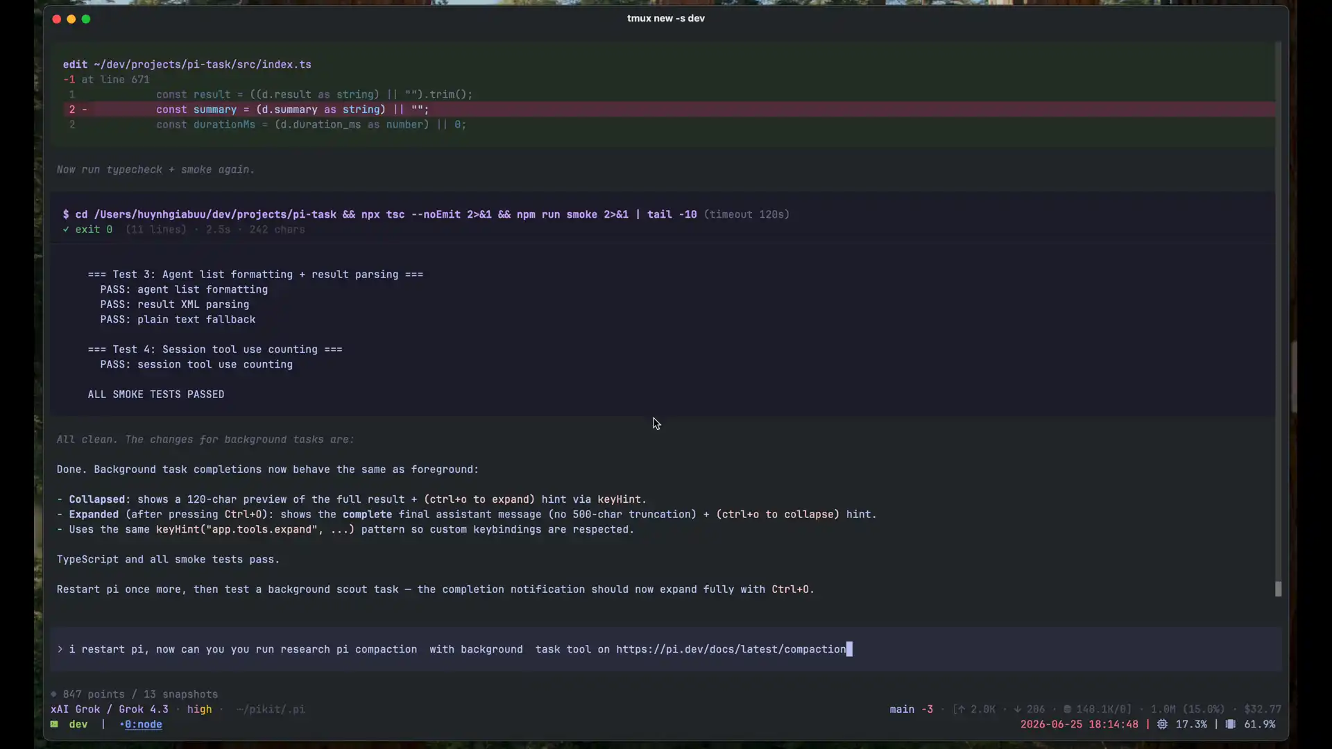 pi-task background task demo