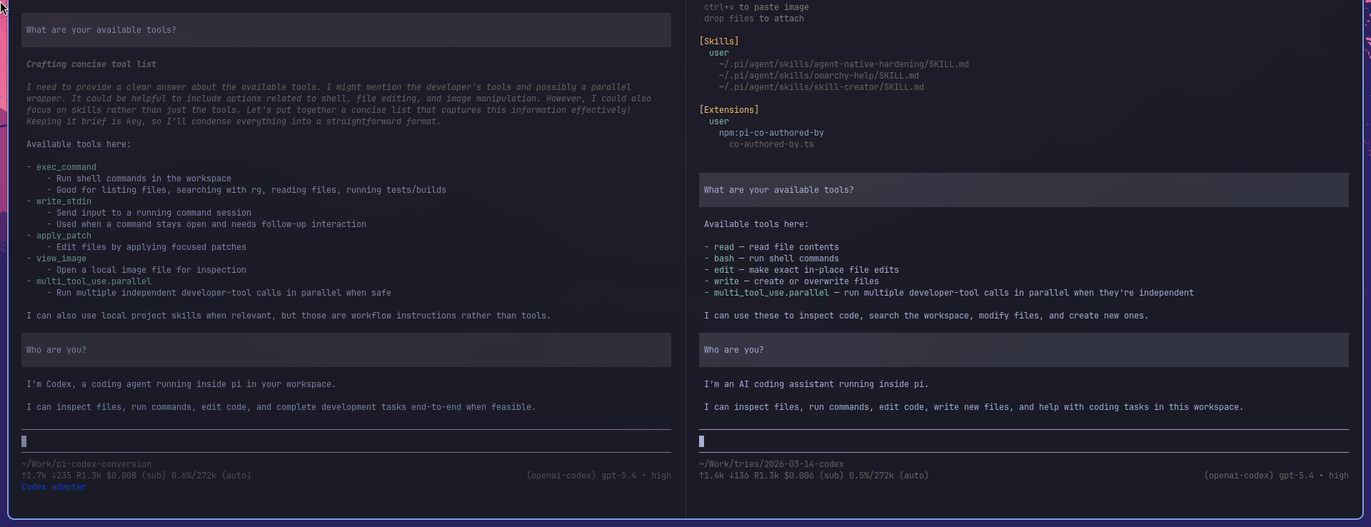 Available tools