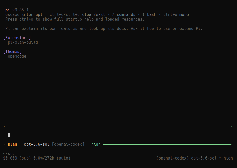 Pi Plan mode composer
