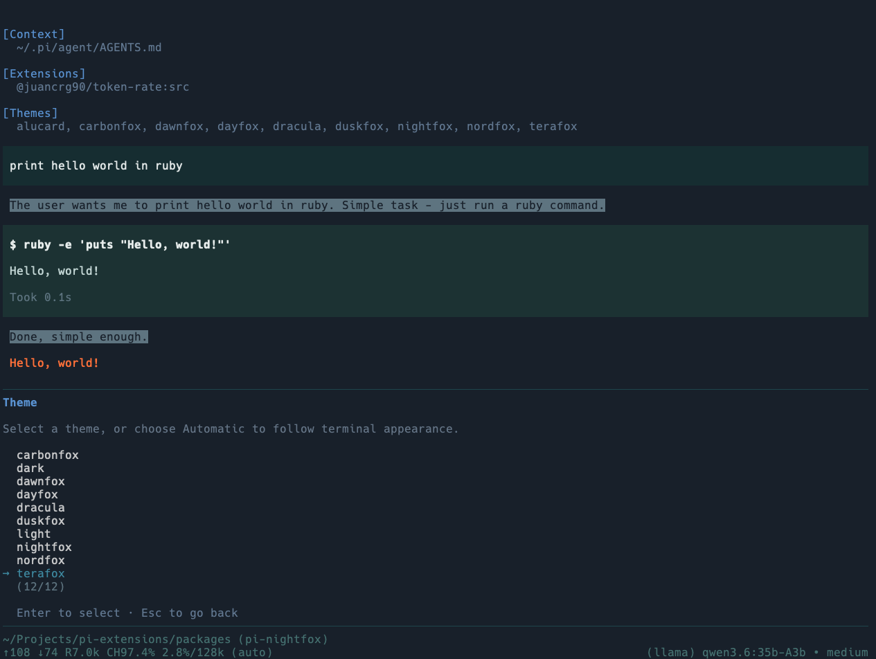 Terafox theme