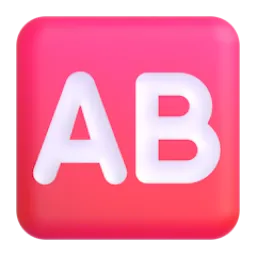 AB button (blood type) Fluent 3D emoji