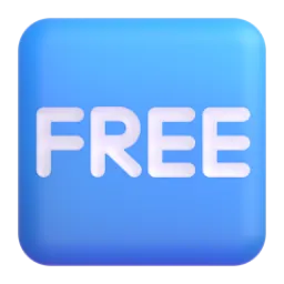 FREE button Fluent 3D emoji