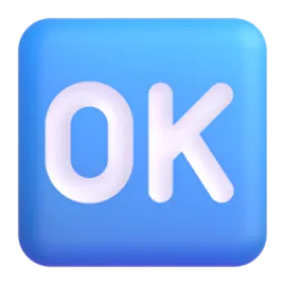 OK button Fluent 3D emoji