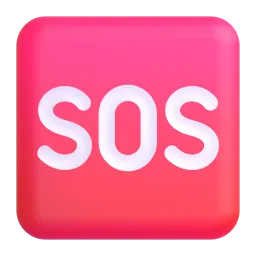 SOS button Fluent 3D emoji