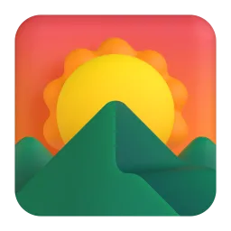 Sunrise Over Mountains Fluent 3D emoji