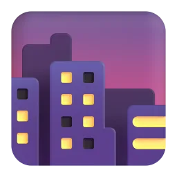 Cityscape at dusk Fluent 3D emoji
