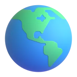 Globe Showing Americas Fluent 3D emoji