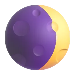 Waxing crescent moon Fluent 3D emoji