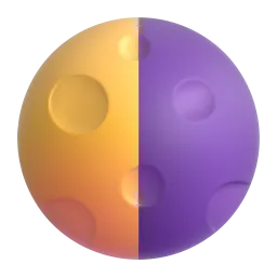 Last quarter moon Fluent 3D emoji
