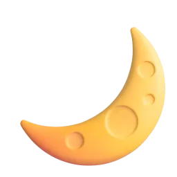 Crescent Moon Fluent 3D emoji