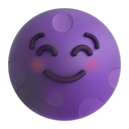 New moon face Fluent 3D emoji