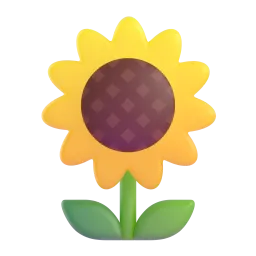 Sunflower Fluent 3D emoji