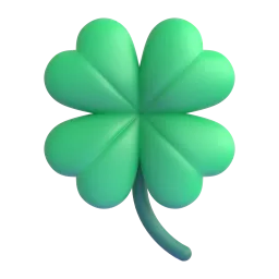Four leaf clover Fluent 3D emoji