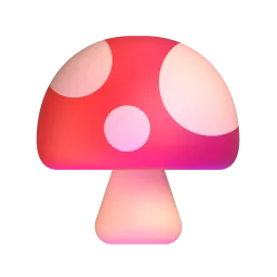 Mushroom Fluent 3D emoji
