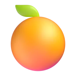 Tangerine Fluent 3D emoji