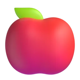 Red Apple Fluent 3D emoji