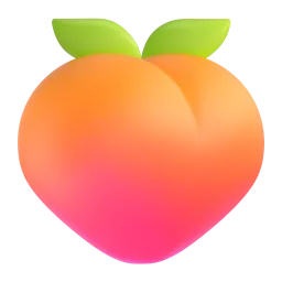 Peach Fluent 3D emoji