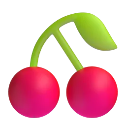 Cherries Fluent 3D emoji