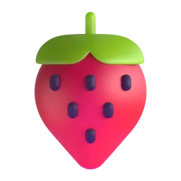 Strawberry Fluent 3D emoji