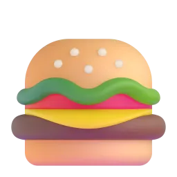 Hamburger Fluent 3D emoji