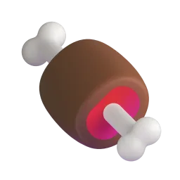 Meat on bone Fluent 3D emoji