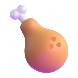 Poultry Leg Fluent 3D emoji