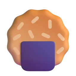Rice cracker Fluent 3D emoji