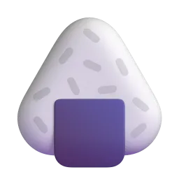 Rice Ball Fluent 3D emoji